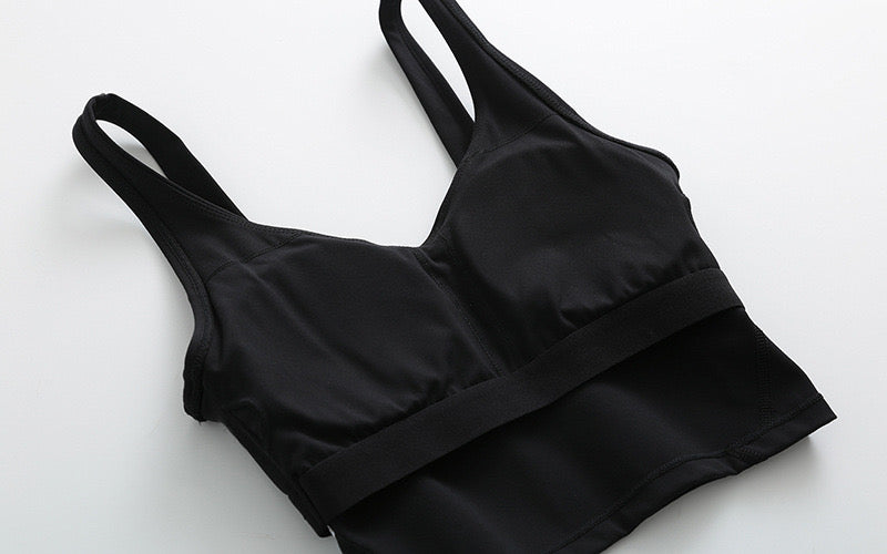 A Crop top Flow Black - Buttery soft collection