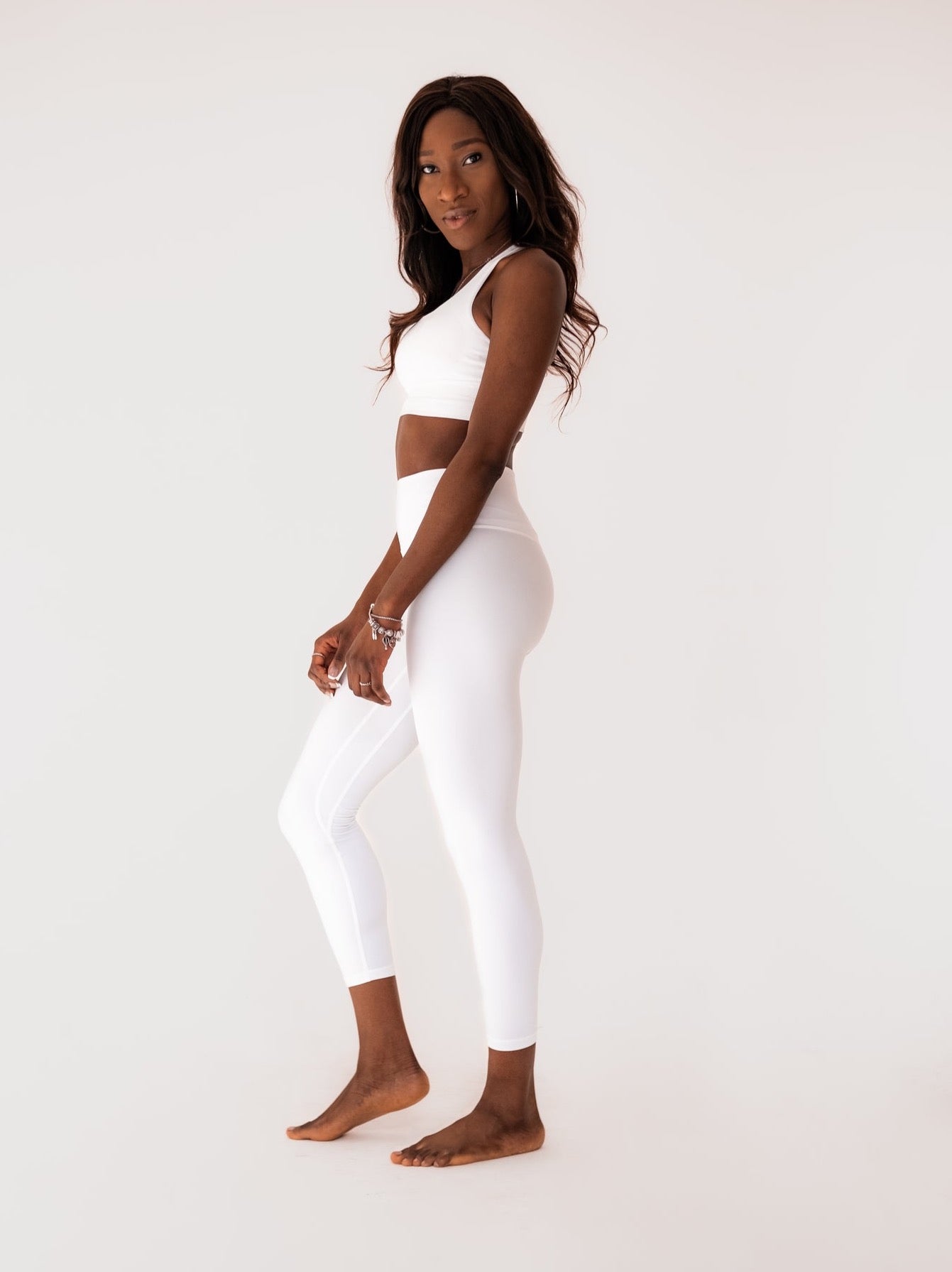 Lotus white leggings - BUTTERY SOFT COLLECTION